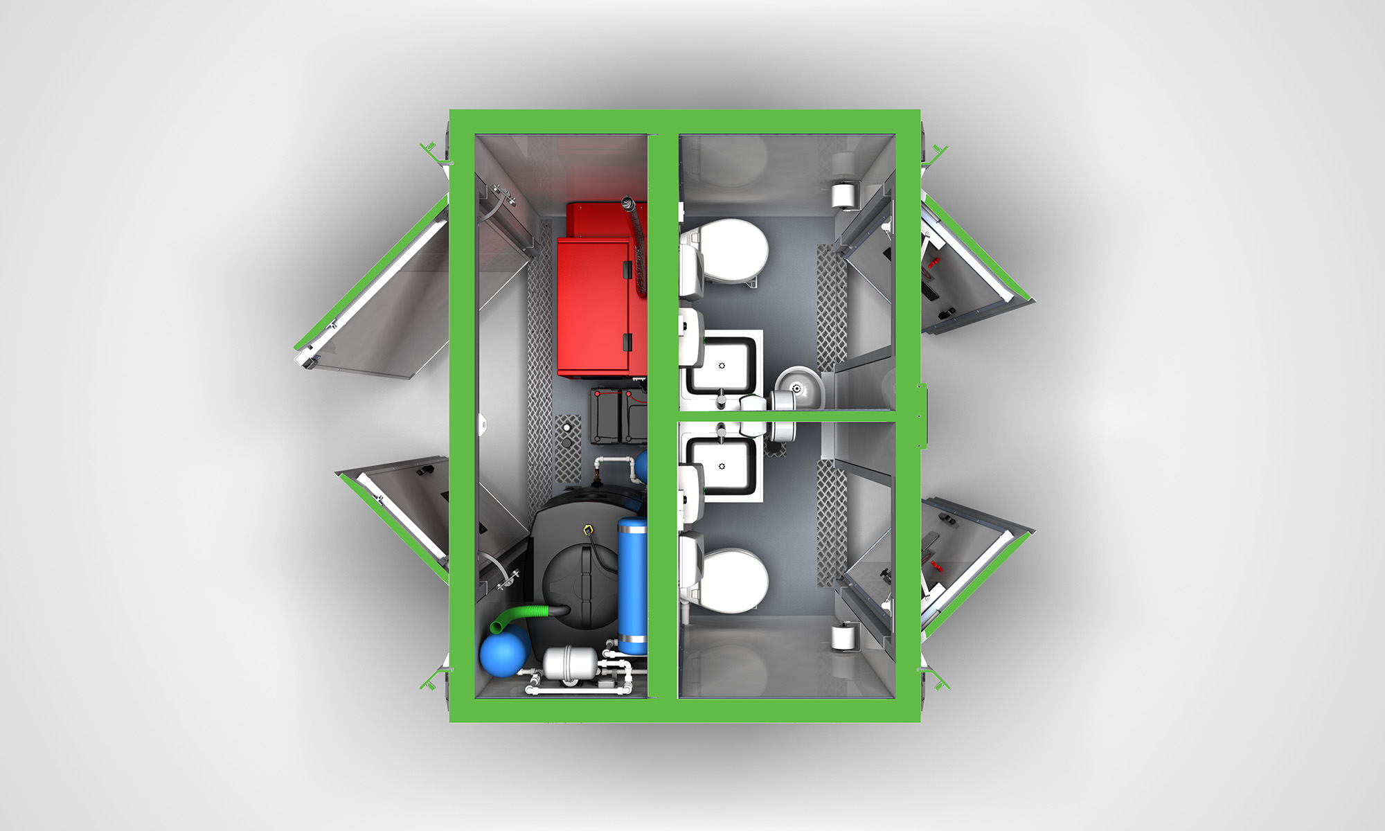 ECOHire Eco Loo 1+1 PLAN